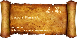 Leich Margit névjegykártya